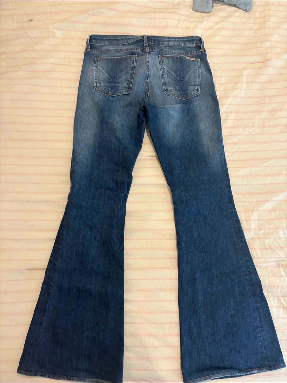 Hudson Jeans Dark Blue Flare Wide-Leg Jeans